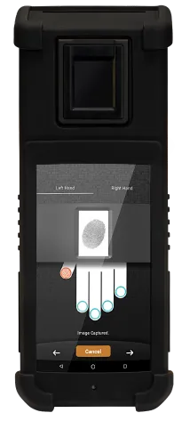 CredenceTWO-R handheld biometric device front view