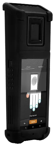 CredenceTWO-R handheld biometric device left side view