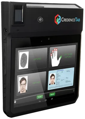 CredenceTAB biometric tablet right side view