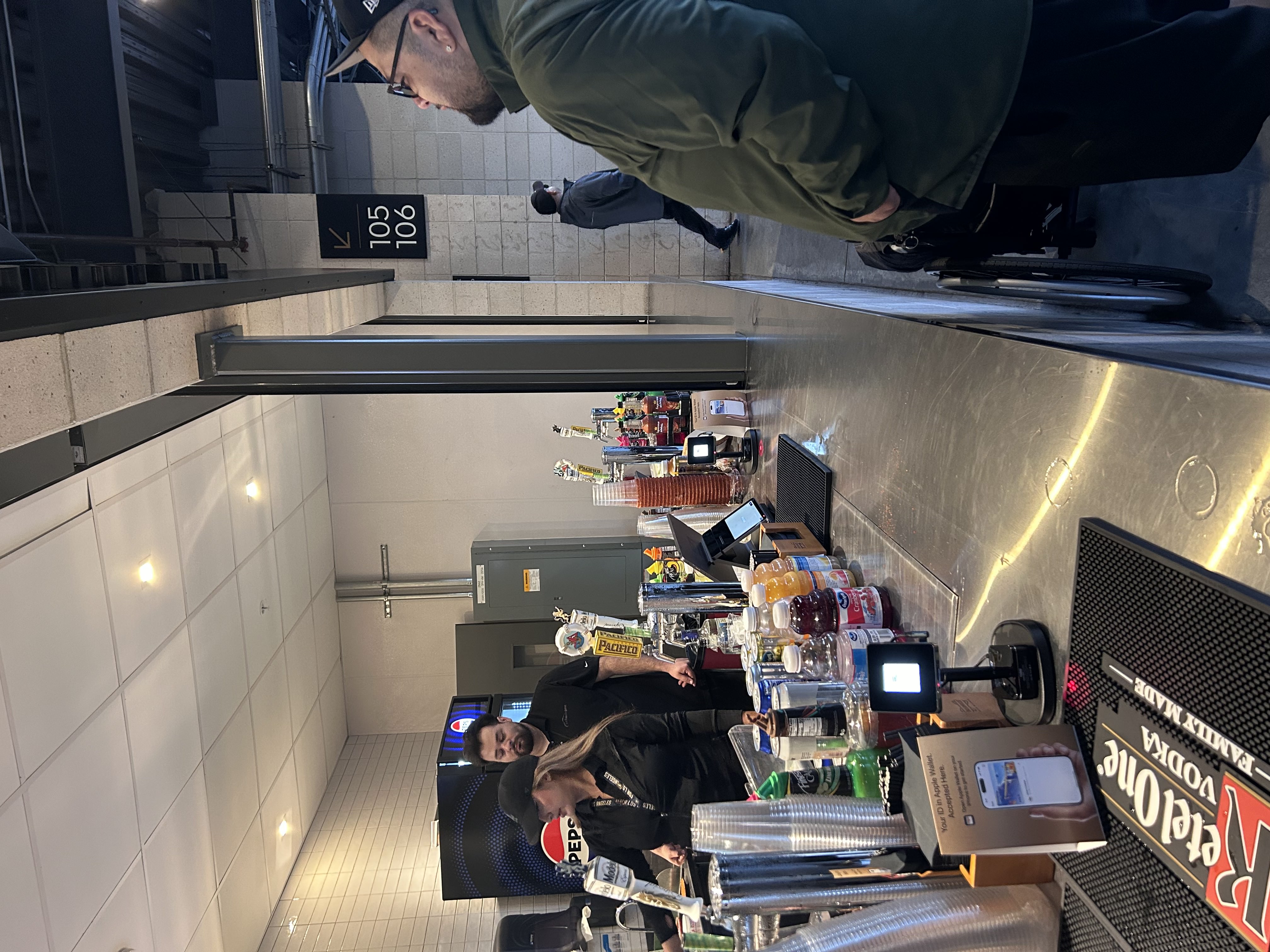 BMO Stadium concession stand with Tap2iD Verifier devices deployed